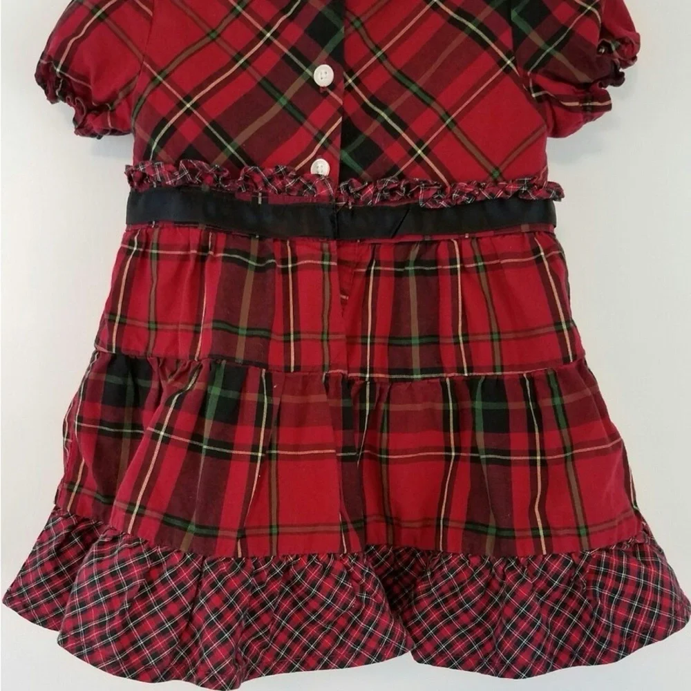 American Living by Ralph Lauren Holiday Formal Red Plaid Dress Baby 6 Months